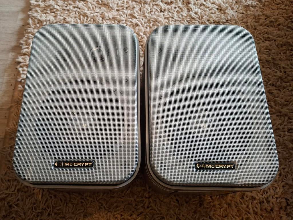 2x Mc Crypt Control luidsprekers, Overige merken, Ophalen of Verzenden, Zo goed als nieuw, Minder dan 60 watt