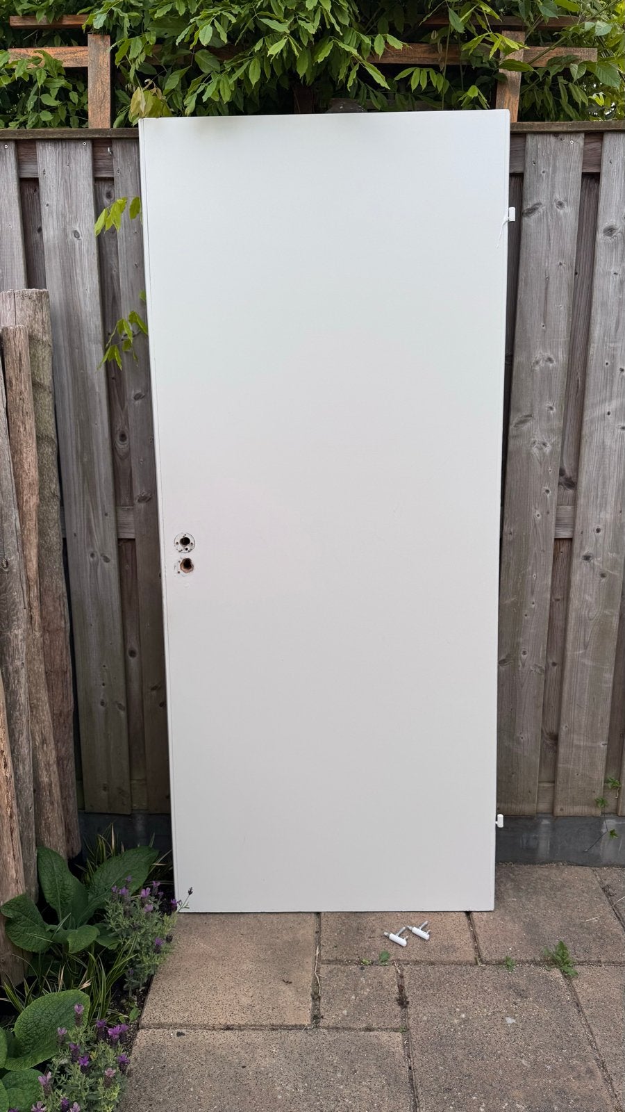 Witte binnendeur (opdek) 197 x 83 cm, Ophalen, Gebruikt, 80 tot 100 cm, Binnendeur