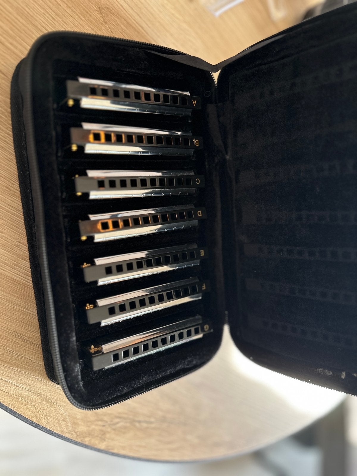 Hohner Blues Harmonica Set - 7 Diatonische Mondharmonica's, Overige typen, Ophalen of Verzenden, Zo goed als nieuw, Met koffer of doosje