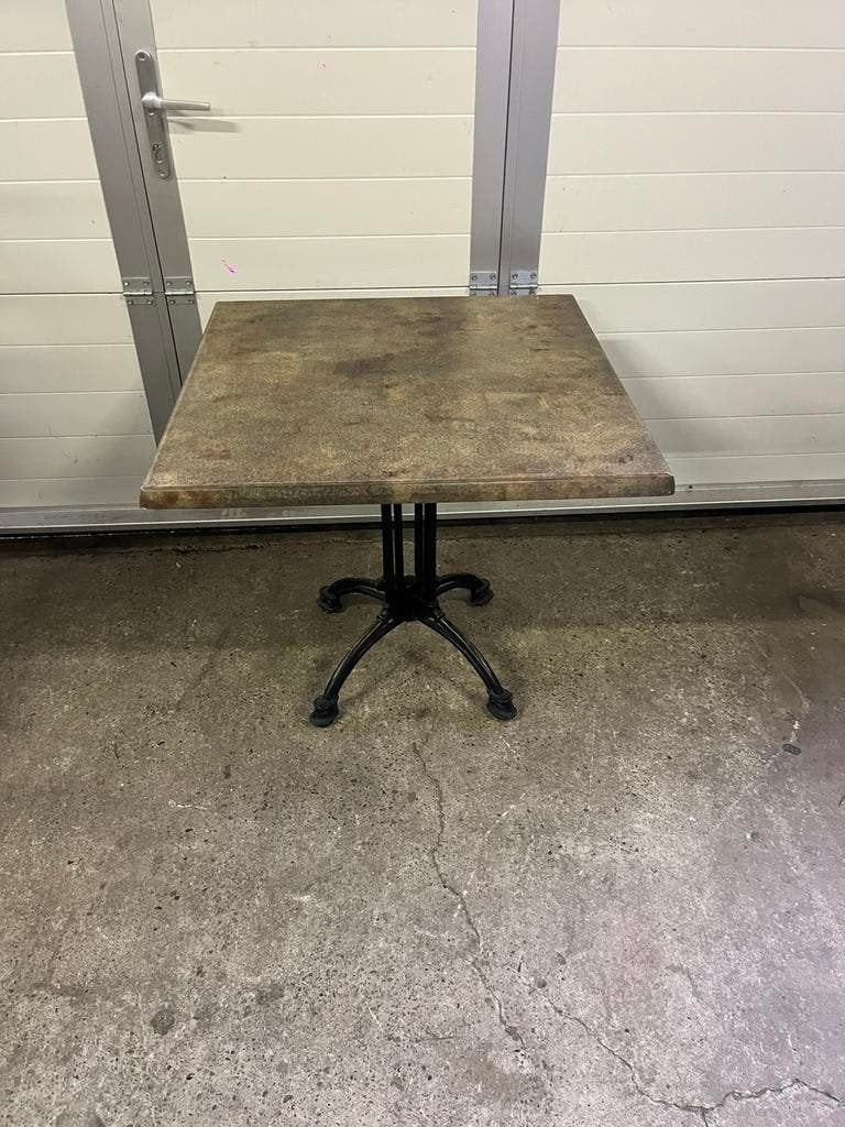 3 stuks Horeca bistro terrastafels 80x80 cm werzalit, Ophalen, Zo goed als nieuw
