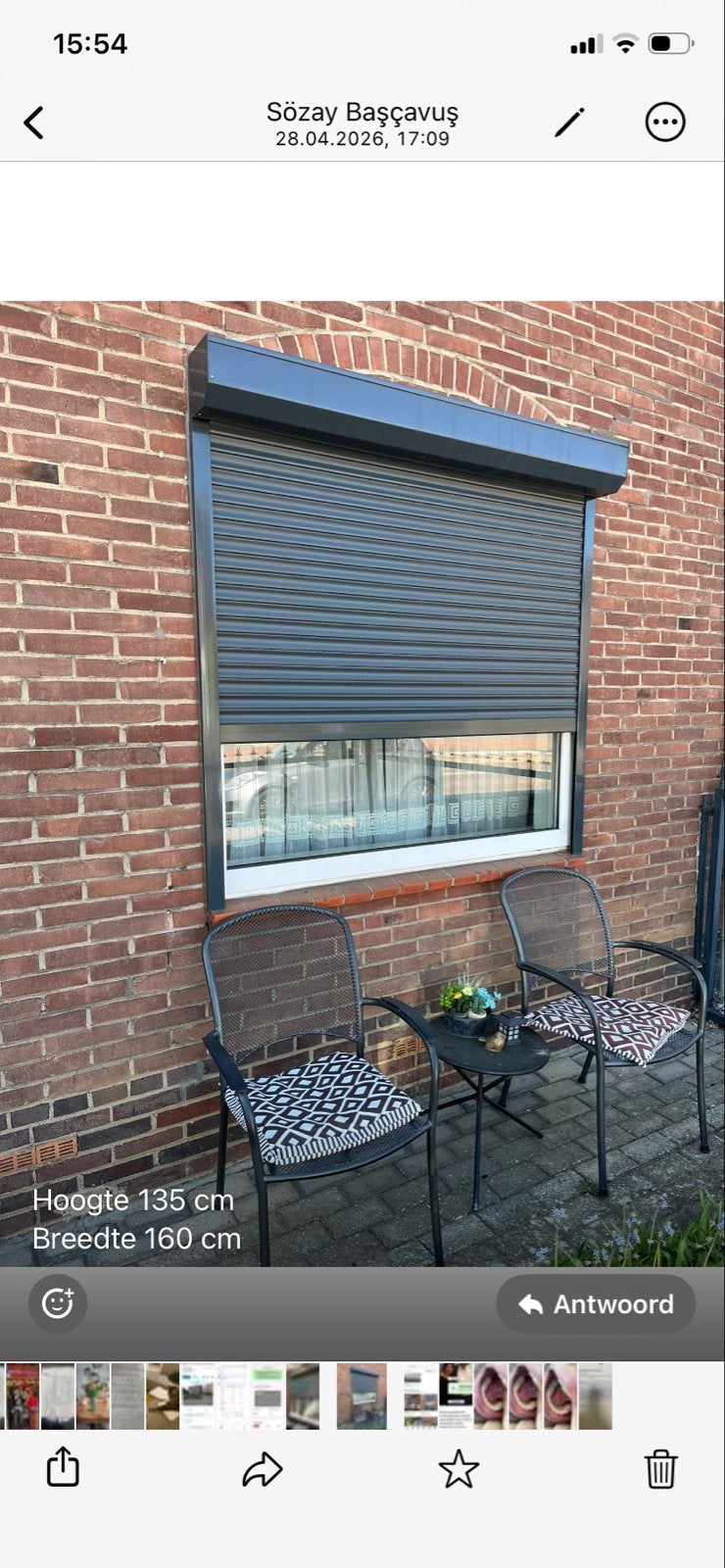 2 rolluiken, waarvan 1 elektrisch, z.g.a.n., Doe-het-zelf en Verbouw, Rolluiken, Ophalen of Verzenden, Zo goed als nieuw, 200 cm of meer