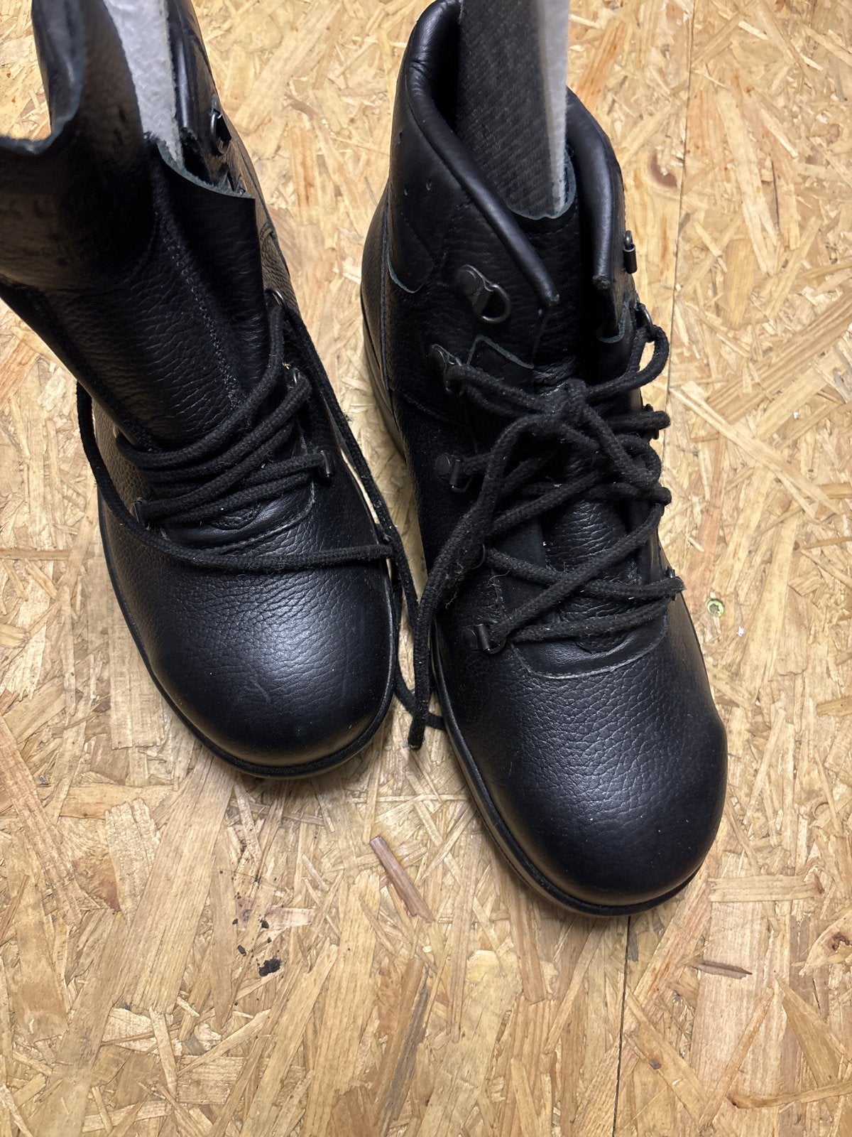 Zwarte leren werkschoenen haix , maat 44m, Ophalen of Verzenden, Gedragen, Zwart, Werkschoenen