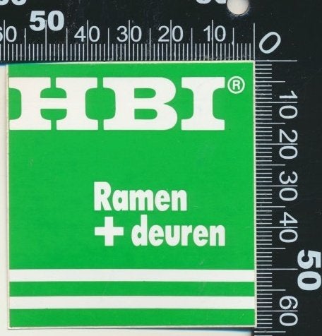 Sticker: HBI Ramen en Deuren, Ophalen of Verzenden, Zo goed als nieuw, Bedrijf of Vereniging