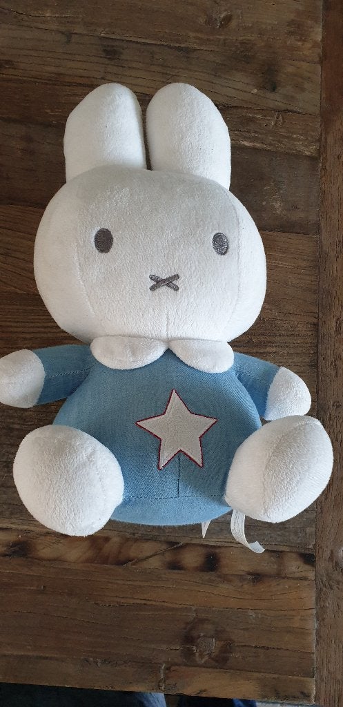 Nijntje misty dick bruna knuffel met rammelaar, Ophalen of Verzenden, Nieuw, Konijn