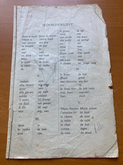 Woordenlijst franse taal jaren 60 J.B. Wolters, Groningen, Ophalen of Verzenden