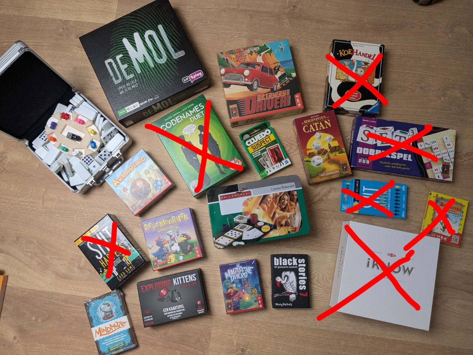 Grote set diverse bordspellen en kaartspellen, Vijf spelers of meer, Ophalen of Verzenden, Gebruikt, Diverse