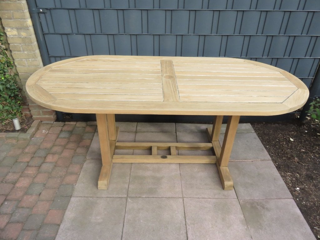 Teak and Garden teakhouten ovale tuintafel Harwich, Tuin en Terras, Ophalen, Zo goed als nieuw, Ovaal, Teakhout
