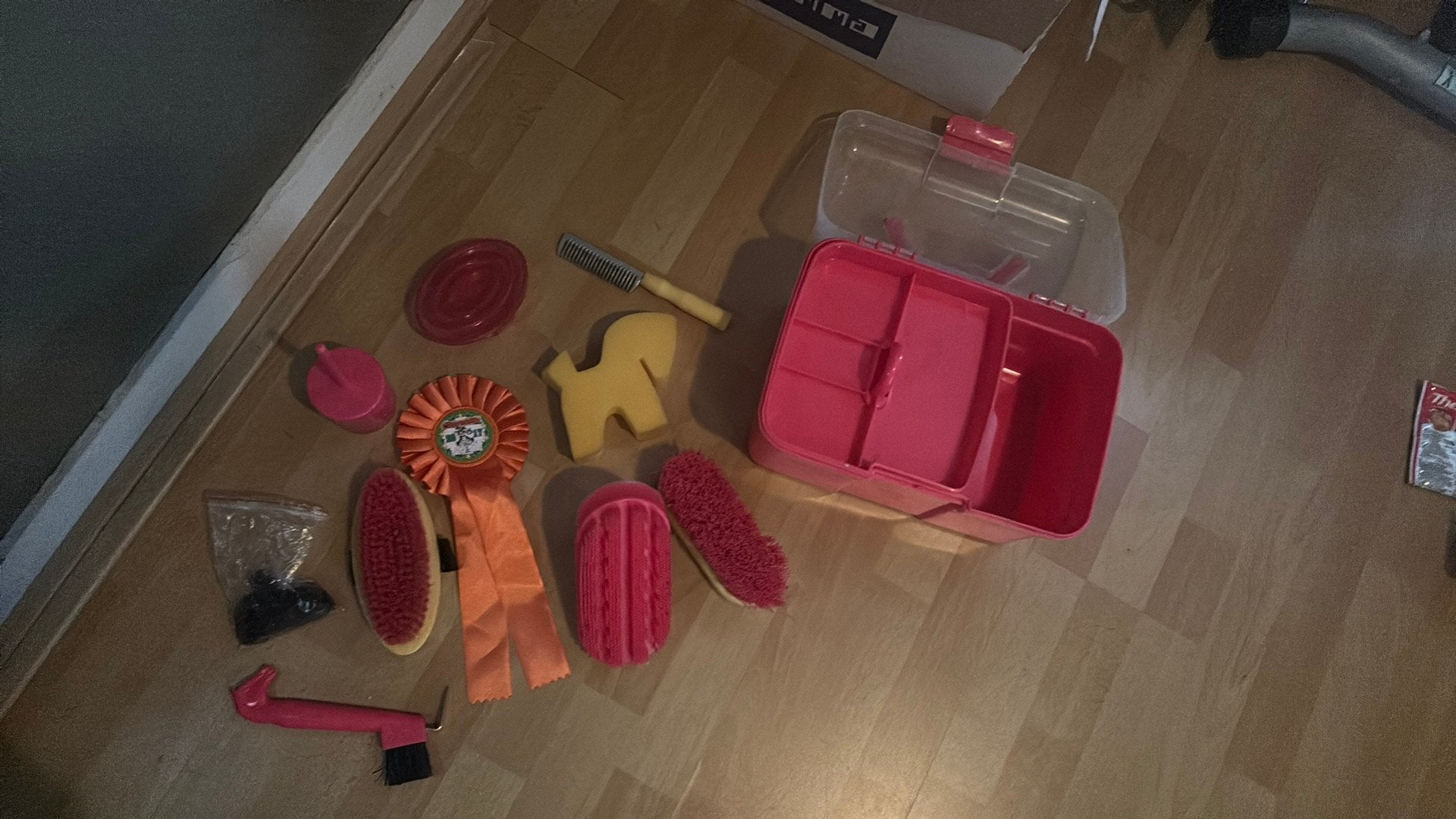 Paarden poets box met borstels etc, Ophalen, Zo goed als nieuw