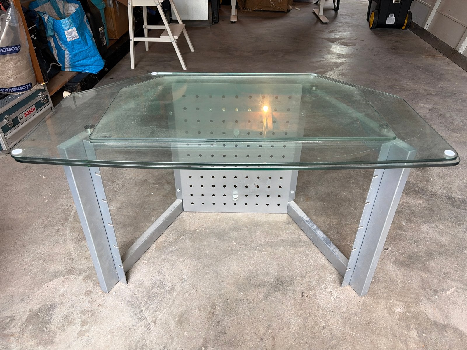 Tv meubel glas, Gebruikt, 50 tot 100 cm, 100 tot 150 cm, Tot twee personen