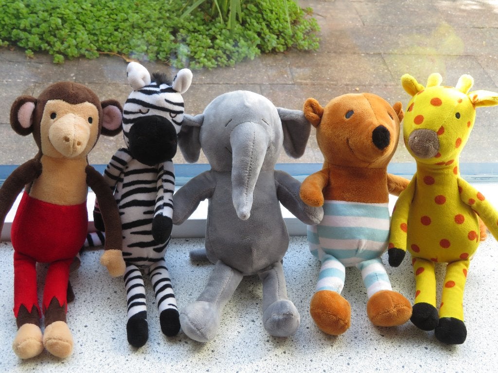 Willem Beer Aap Piet Max Giraffe Koos Zebra Dieren Dorpje, Beer, Ophalen of Verzenden, Zo goed als nieuw, Wasbaar