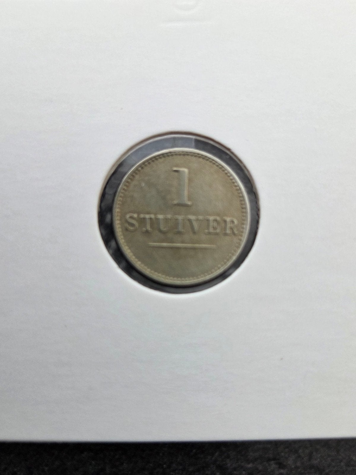 Historisch 1 stuiver munt uit Curacao van 1875, Postzegels en Munten, Munten | Nederland, Ophalen of Verzenden, Vóór koninkrijk