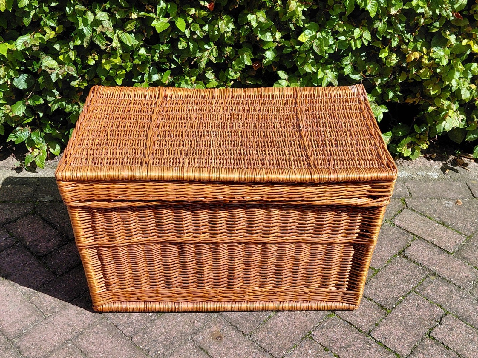 Mooie rieten opbergmand, Hobby en Vrije tijd, Picknickmanden, Ophalen, Gebruikt