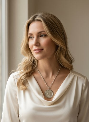 Zilveren jasseronketting met zilveren 10 gulden hanger, Met hanger, Info@zilverwebsite.nl, Verzenden, Zo goed als nieuw