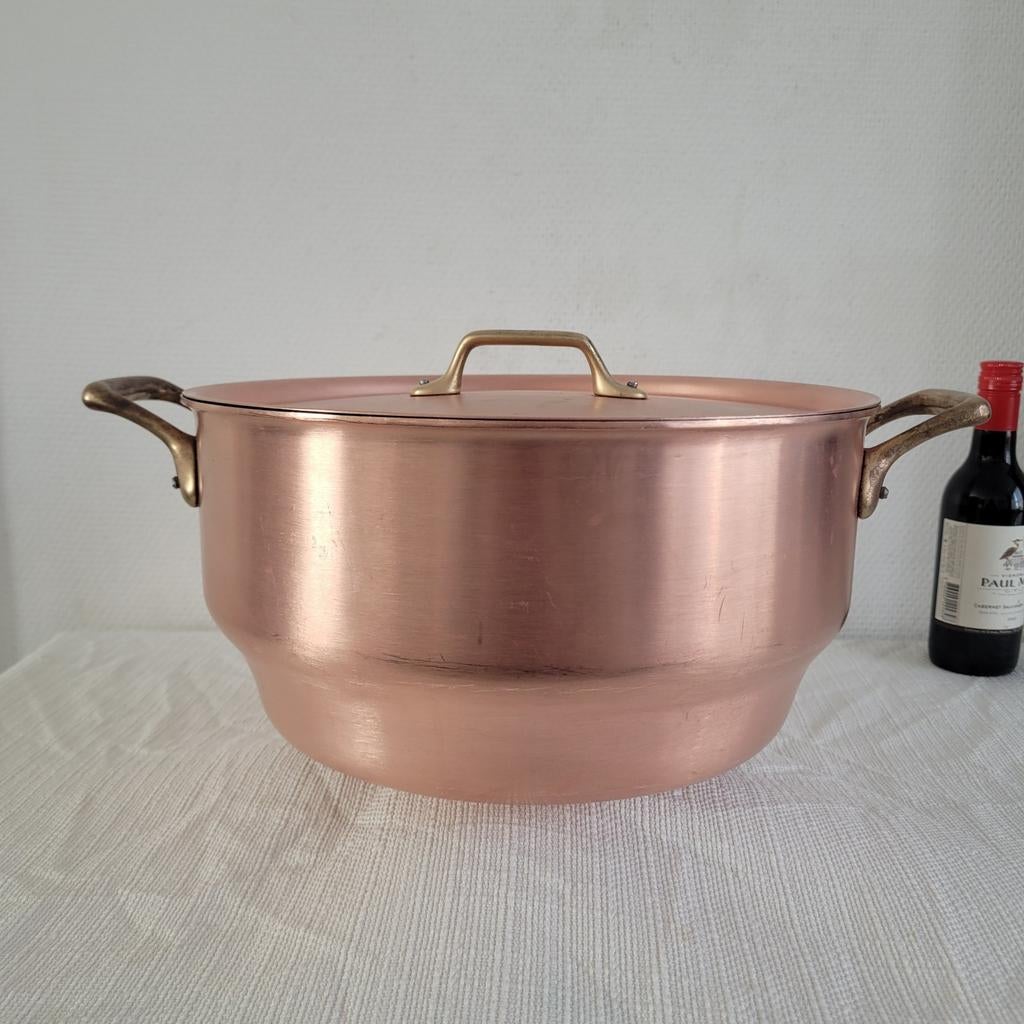 Wegro XXXL grote dikwandige koperen pan stoompan 29 cm& 5 kg, Ophalen of Verzenden, Gebruikt, Rvs, Koekenpan of Braadpan