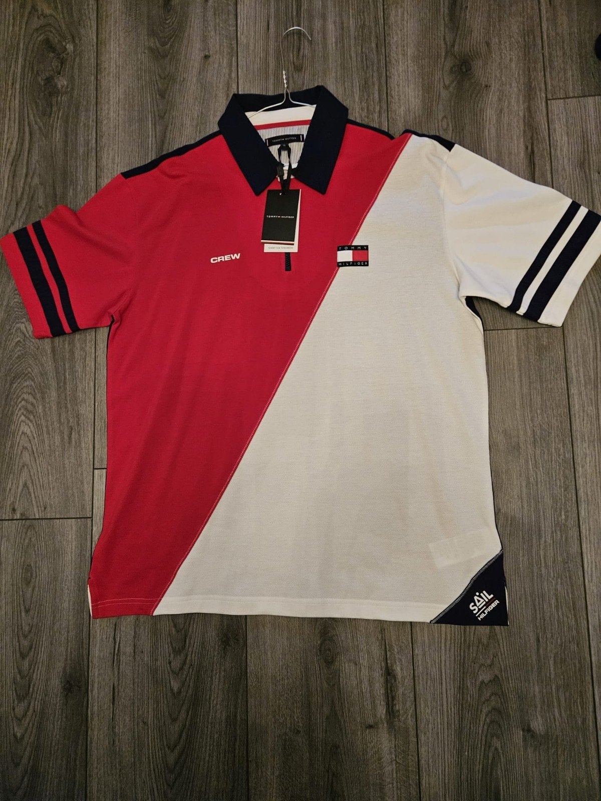 Tommy Hilfiger sail 2025 Polo Shirt Rood/Wit/Blauw Maat xl, Ophalen, Nieuw, Maat 56/58 (XL), Blauw