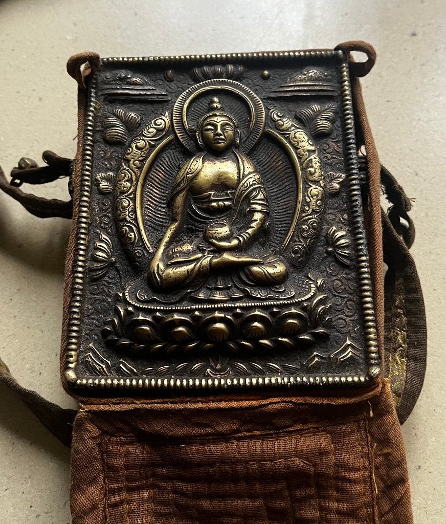 Tibetaanse "Ghau Prayer Box" - 19e eeuw - écht unieke kans !, Ophalen of Verzenden
