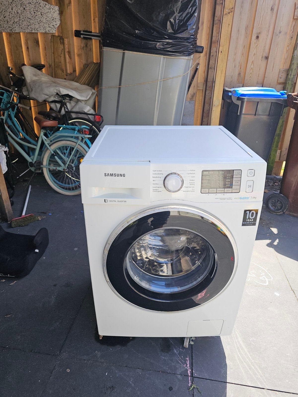 Samsung EcoBubble 7kg Wasmachine - Zo goed als nieuw, Ophalen of Verzenden, Zo goed als nieuw, Voorlader, 85 tot 90 cm