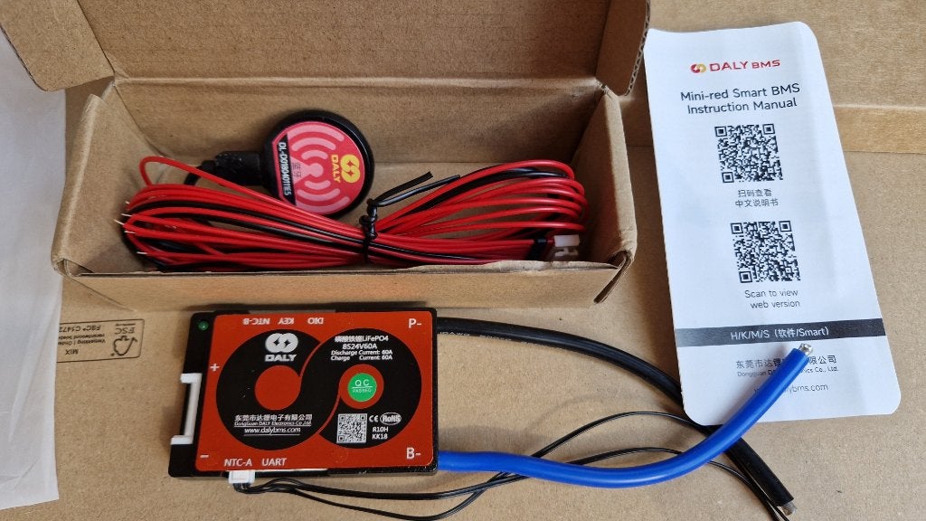 Daly BMS LifePo4 8S/60A met bluetooth, nieuw!, Ophalen of Verzenden, Nieuw