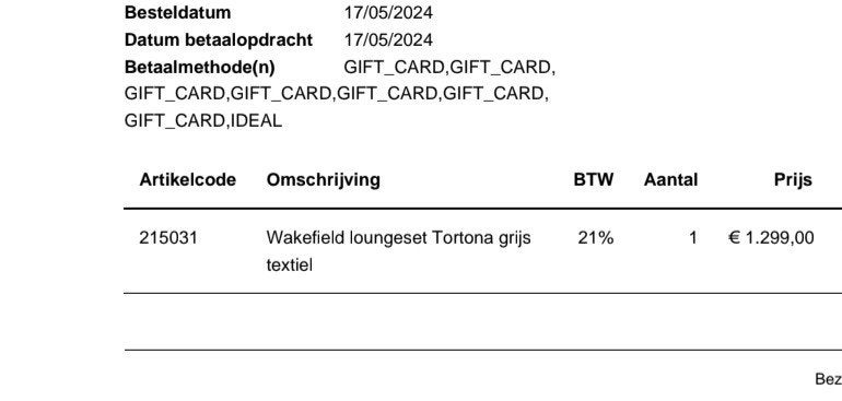 Wakefield loungeset Tortona grijs wicker 2 jaar jong, Ophalen, 5 zitplaatsen, Bank, Zo goed als nieuw
