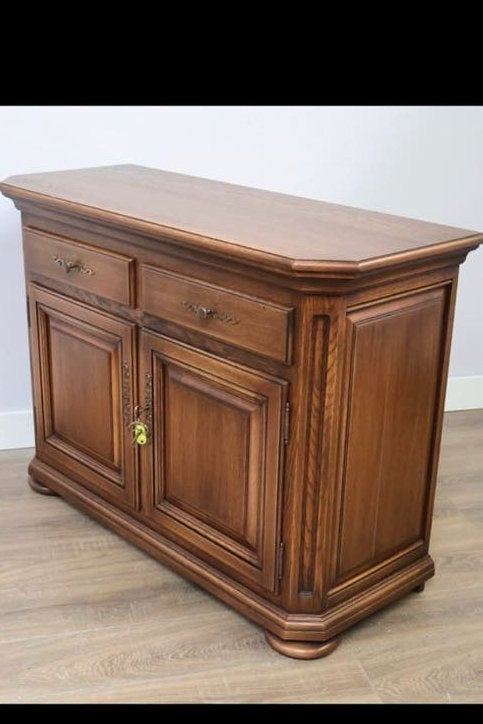 Groot, zwaar van hout, gaaf dressoir, Ophalen, Zo goed als nieuw, 25 tot 50 cm, 200 cm of meer