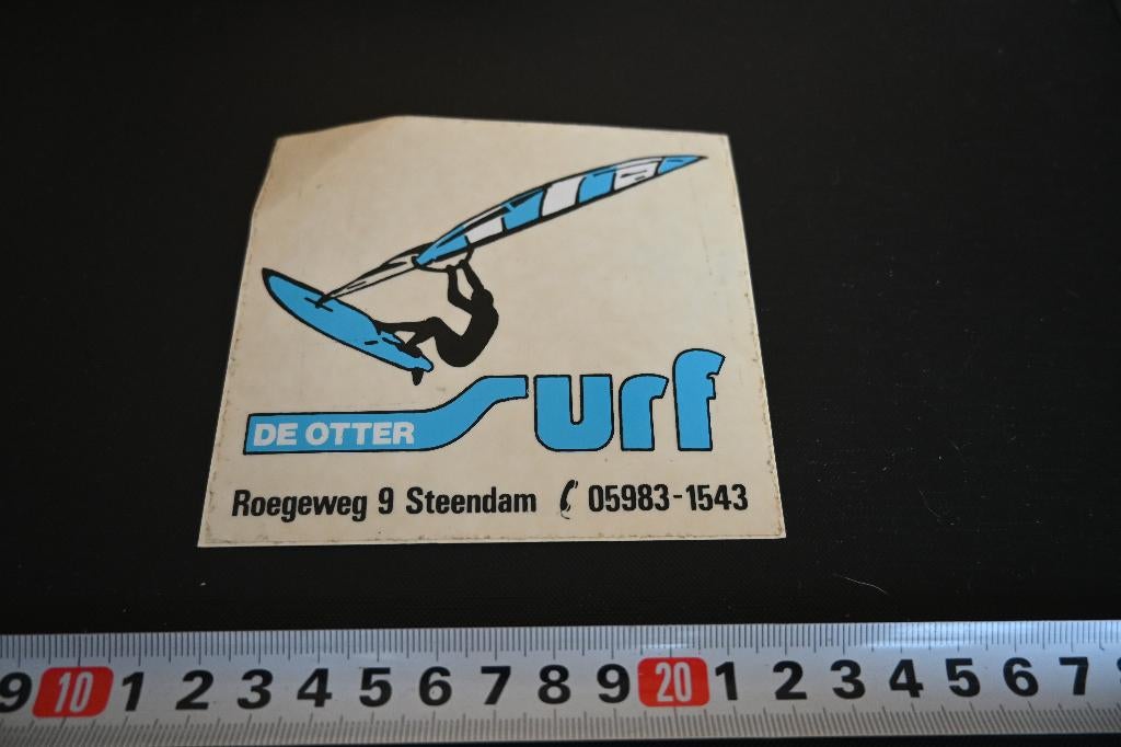 sticker Steendam DE OTTER SURF Roegeweg 9 Transparant, Ophalen, Zo goed als nieuw, Sticker