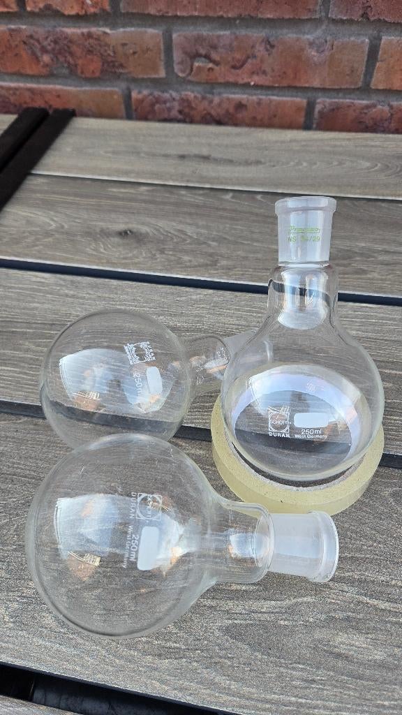 Set van 3x Originele Schott DURAN 250ml Labkolven, Ophalen
