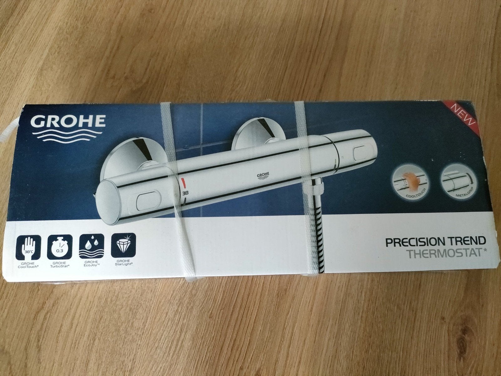 Thermostatische douchekraan - mengkraan 12cm - Nieuw, Ophalen, Nieuw, Chroom, Douche