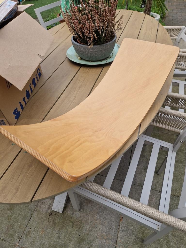 Houten balansbord, Ophalen