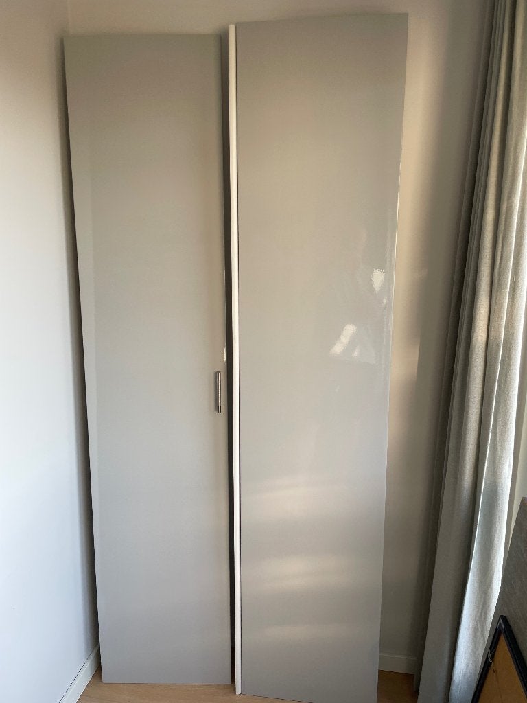 Ikea PAX FARDAL 2x deur hoogglans/lichtgrijs, 50x229 cm, Ophalen, Overige materialen, 200 cm of meer, 50 tot 100 cm