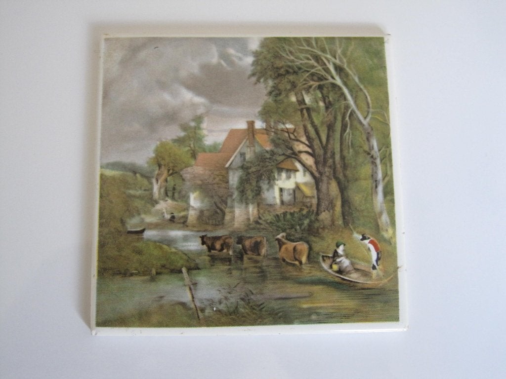 Decor tegel van J.C. van Hunnik., Ophalen of Verzenden