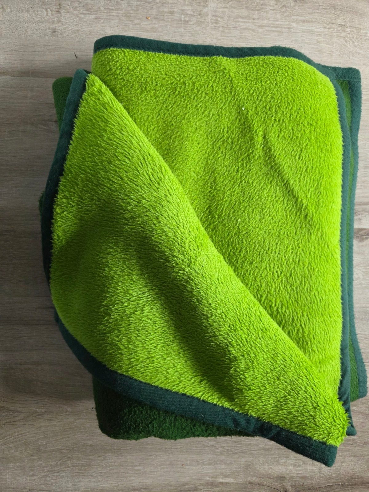 Dralon deken 210x150 cm - dubbelzijdig groen, Gebruikt, Eenpersoons, Onbekend, Ophalen of Verzenden