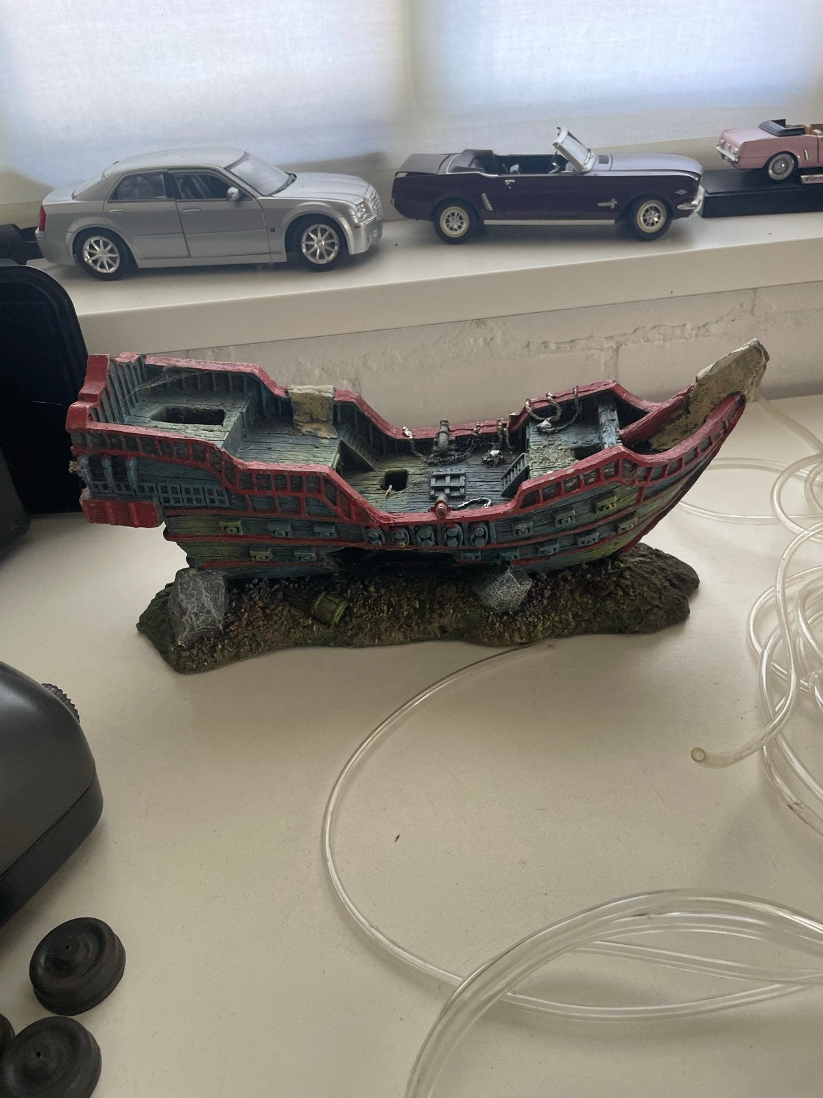 Beluchting voor vijver. Met scheepswrak., Ophalen of Verzenden, Zo goed als nieuw, Vijverpomp