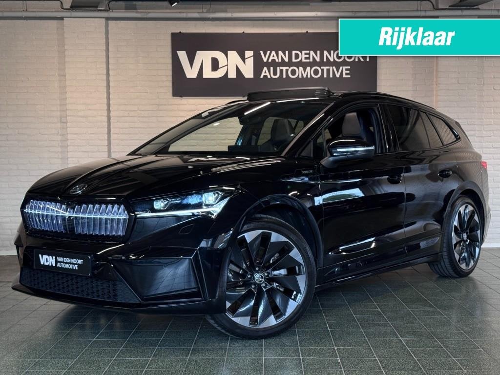 Skoda ENYAQ iV 80 Sportline 204pk 95% BTW Warmtepomp Pano Ca, Automaat, Gebruikt, Zwart, 204 pk