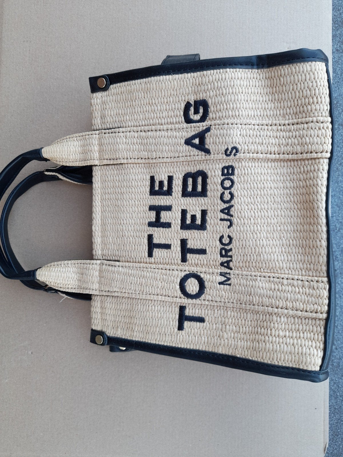 Marc Jacobs The Mini Tote Bag - Beige Canvas, Ophalen, Nieuw, Beige, Handtas