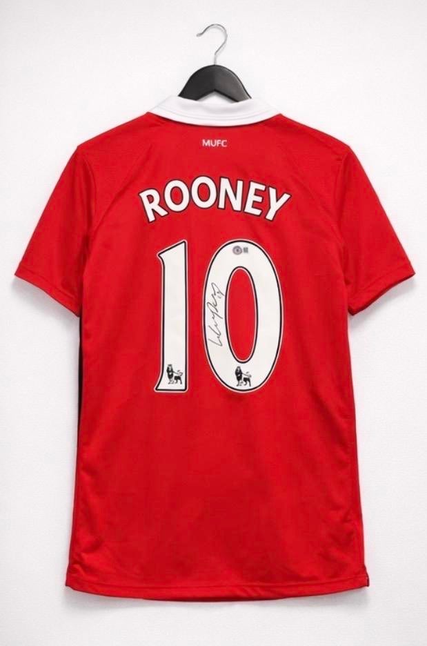 Gesigneerd Rooney Manchester United shirt #10 - Beckett COA, Ophalen of Verzenden, Nieuw, Buitenlandse clubs, Shirt