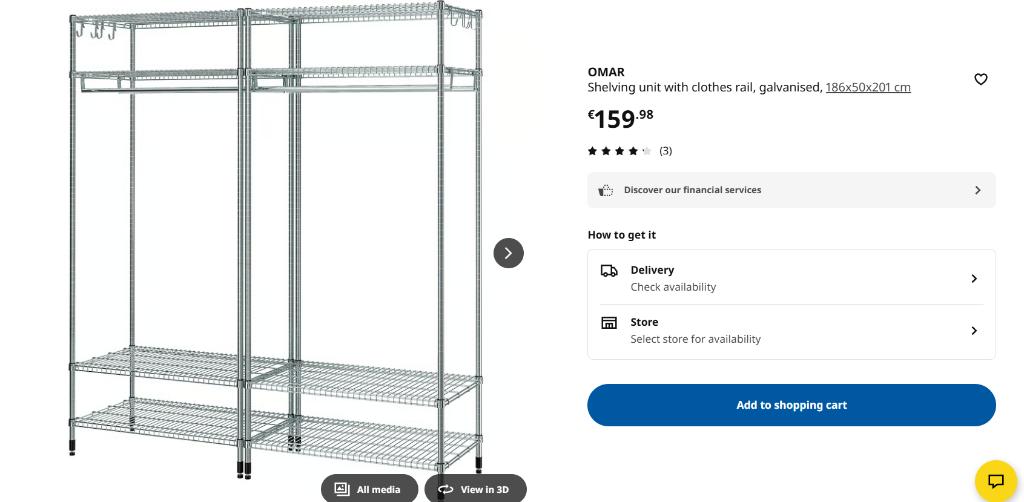 closet, Huis en Inrichting, Kasten | Kledingkasten, Ophalen, 200 cm of meer, Met plank(en), 150 tot 200 cm