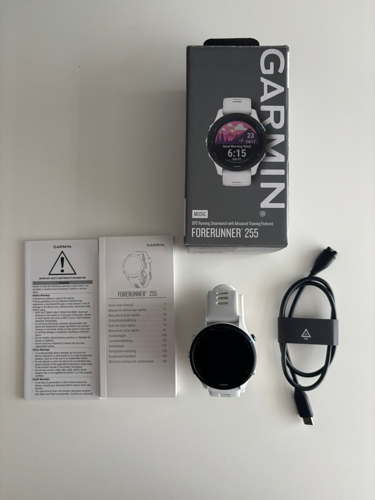 Garmin Forerunner 255 Music - met GPS tracker, Zwart, Ophalen of Verzenden, Zo goed als nieuw, GPS