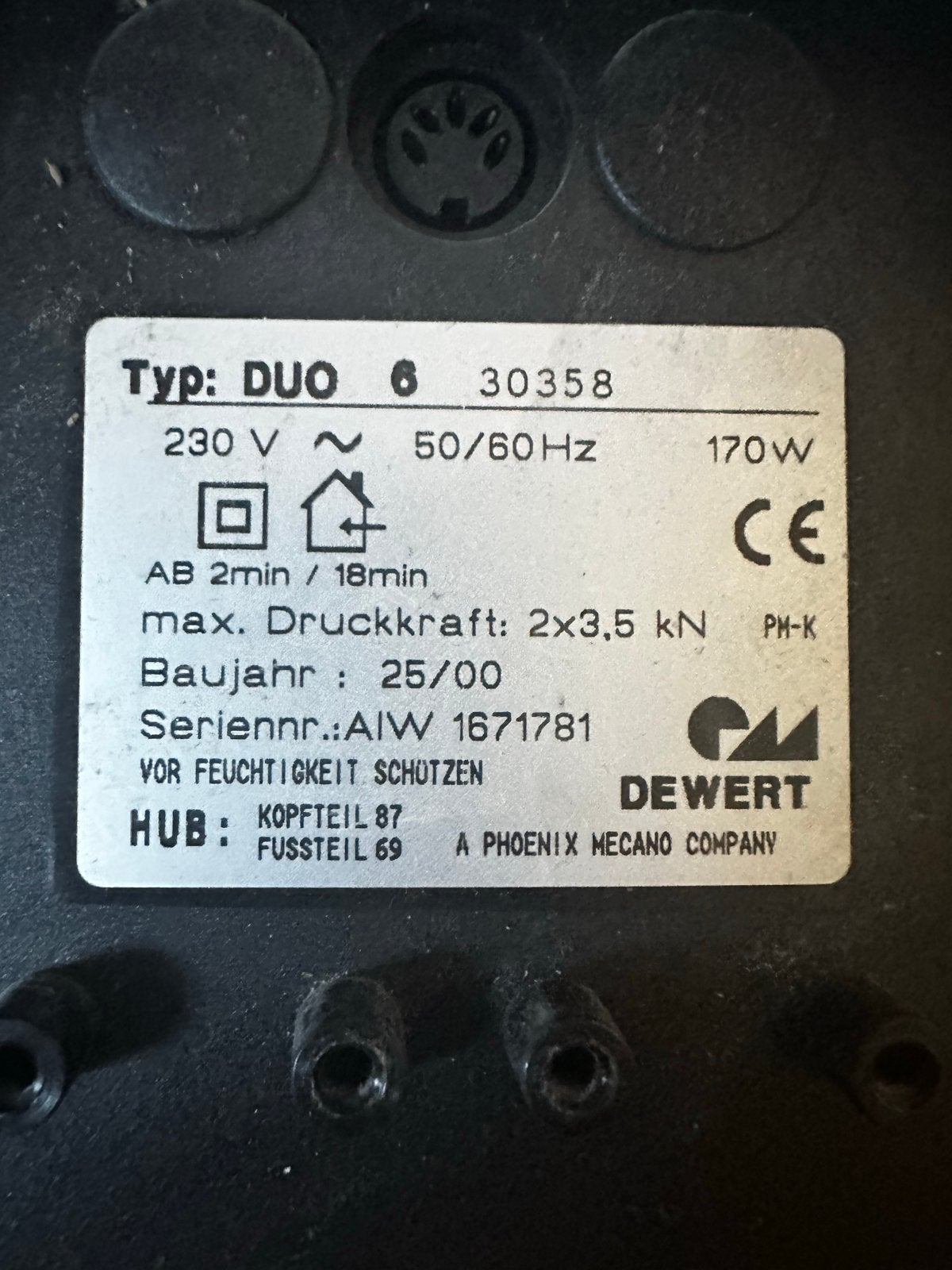 2 stuks Dewert DUO 6 30358 Verstelbaar Bedframe Motor, Ophalen, Overige materialen, Zwart, Tweepersoons