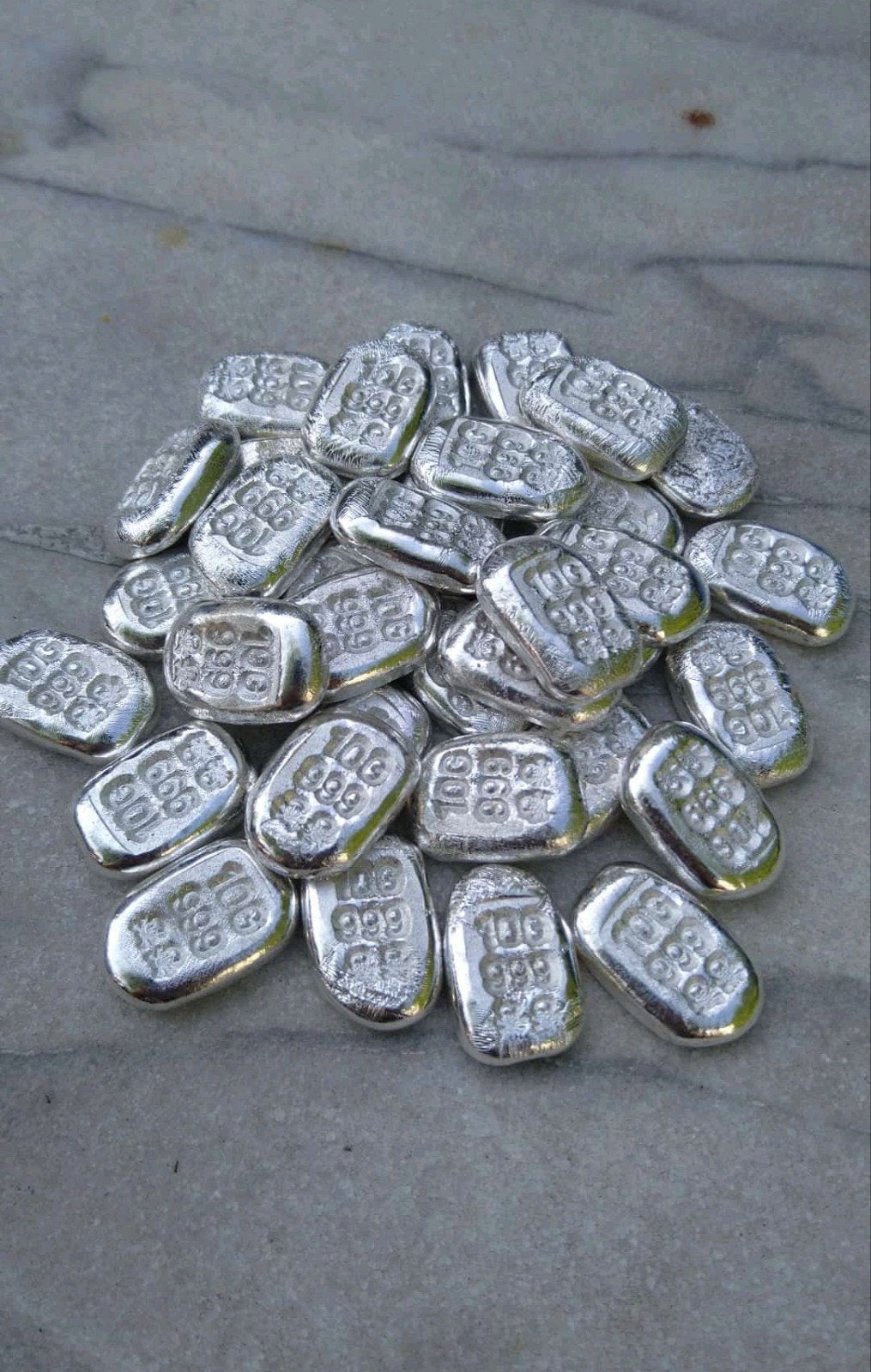 zilver 50x 10 gram crossbones te koop, Ophalen of Verzenden, Zilver