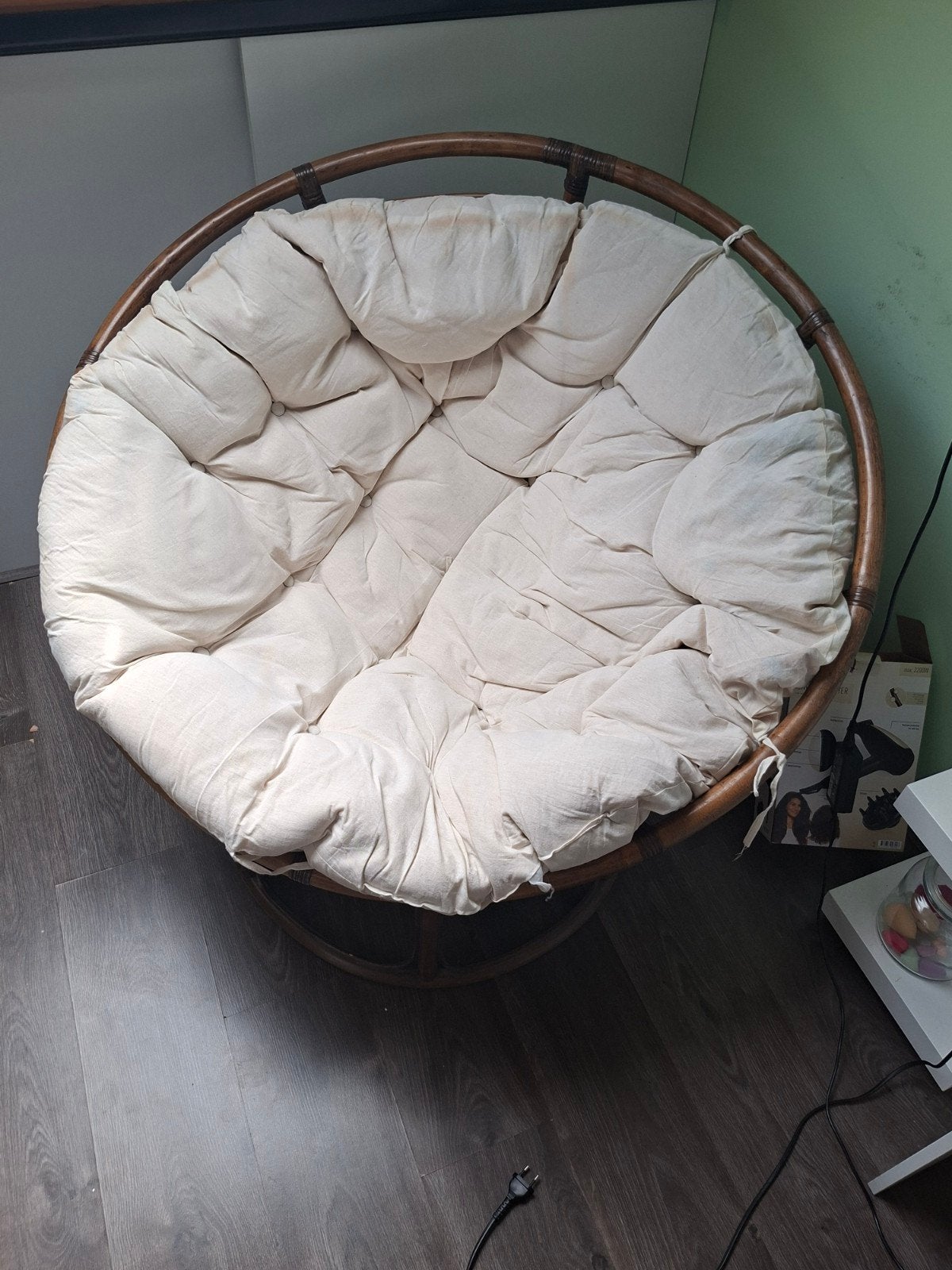 Loungestoel met kussen - Papasan stijl, Ophalen, Gebruikt, Overige kleuren, Papasan