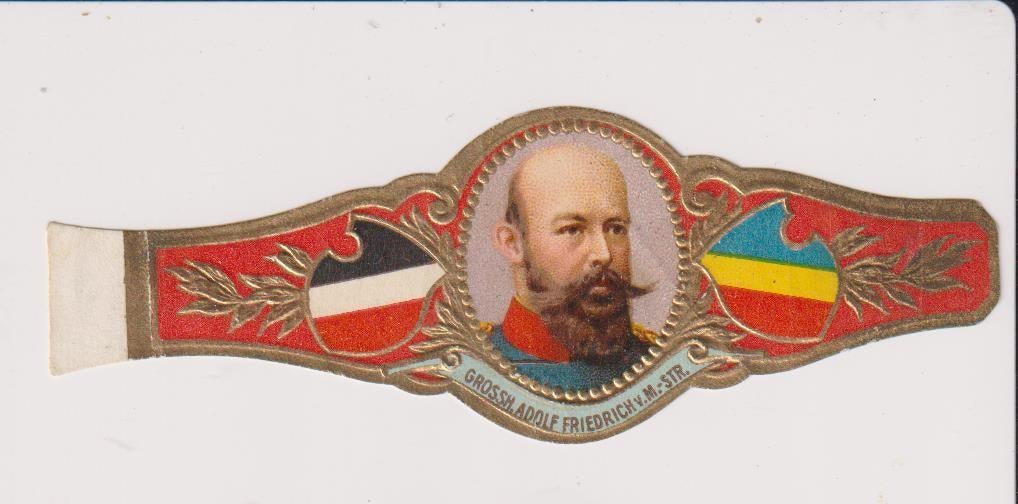 sigarenbanden - ADOLF FRIEDRICH V M., Verzamelen, Rookartikelen, Aanstekers en Luciferdoosjes, Ophalen of Verzenden, Zo goed als nieuw