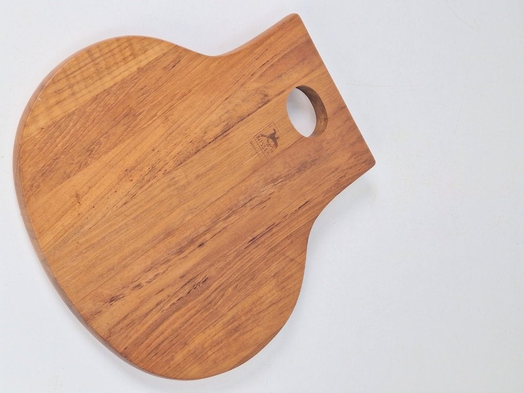 Vintage Deense Teak hout Snijplank van Nissen Denmark ‘60, Hout, Ophalen of Verzenden, Bruin, Overige typen