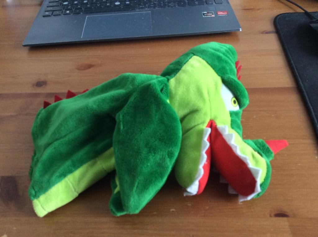 Efteling handpop draak 23 cm, Ophalen of Verzenden, Gebruikt, Overige typen