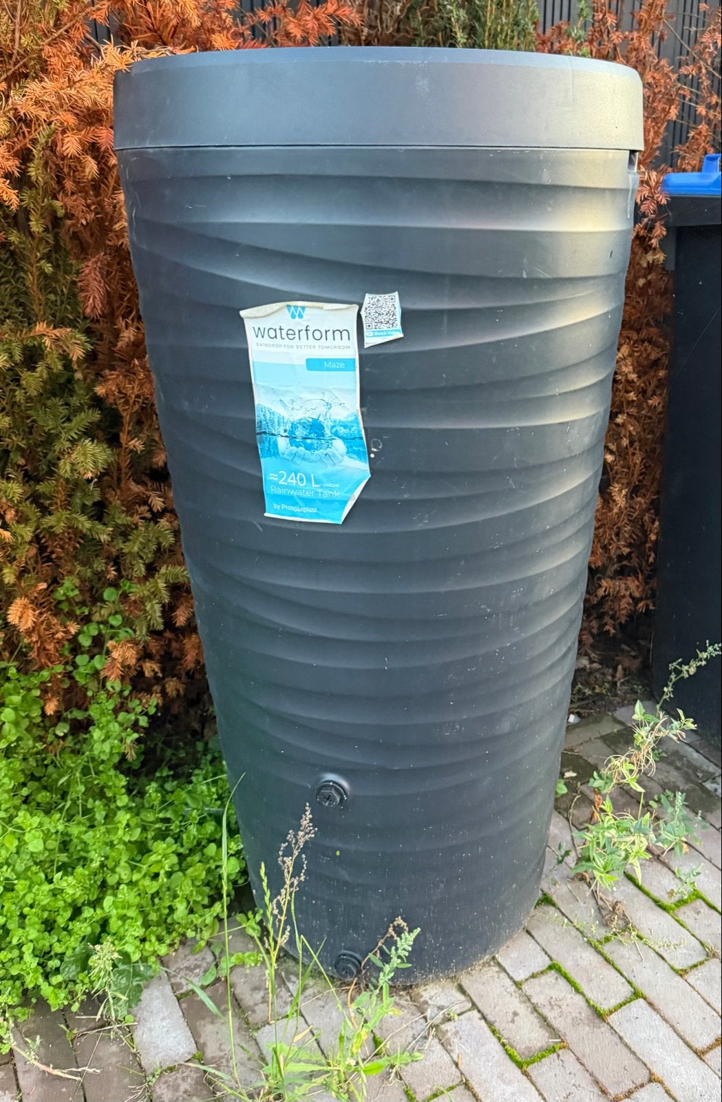 Waterform Regenton Maze 240L - Zo goed als nieuw, Ophalen, Kunststof, Met kraantje, 150 liter of meer