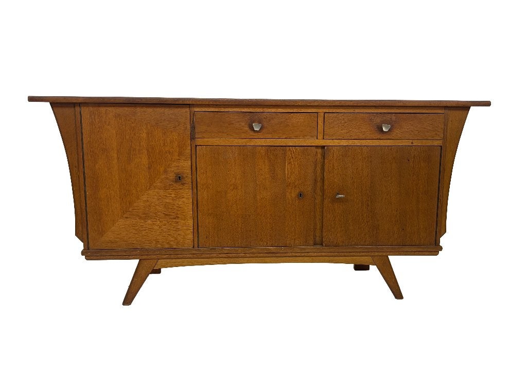 Vintage Dressoir Lowboard Tv Meubel Jaren 50 eiken