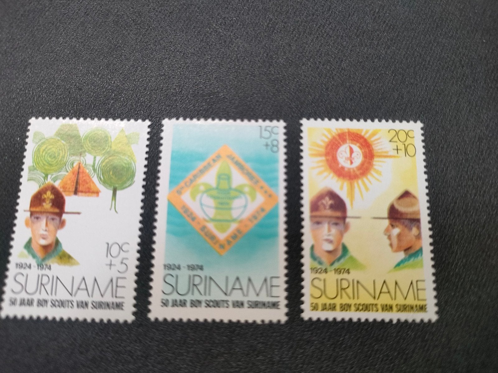 Suriname Postzegels - 50 Jaar Boy Scouts (1974), Ophalen of Verzenden, Postfris