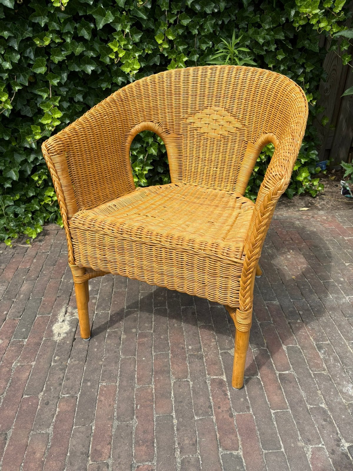 Rotan stoel beschadigd, Tuin en Terras, Tuinstoelen, Ophalen, Gebruikt, Rotan