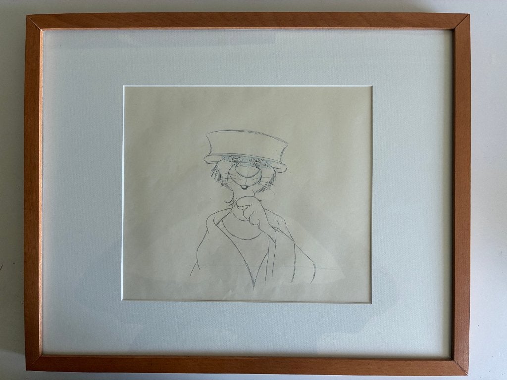Disney Robin Hood PRINCE JOHN drawing 1970's, Verzamelen, Ophalen, Overige figuren, Gebruikt, Pen, Potlood of Stift