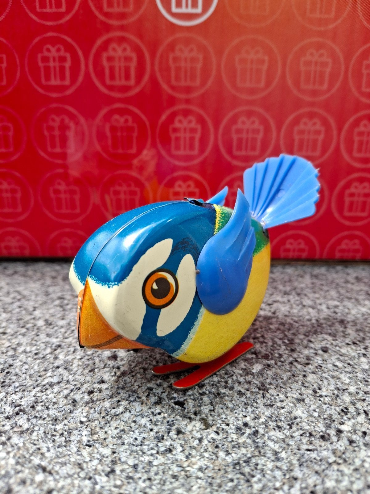 Vintage Opwindbaar Blikken Speelgoed Vogeltje, Ophalen of Verzenden, Gebruikt