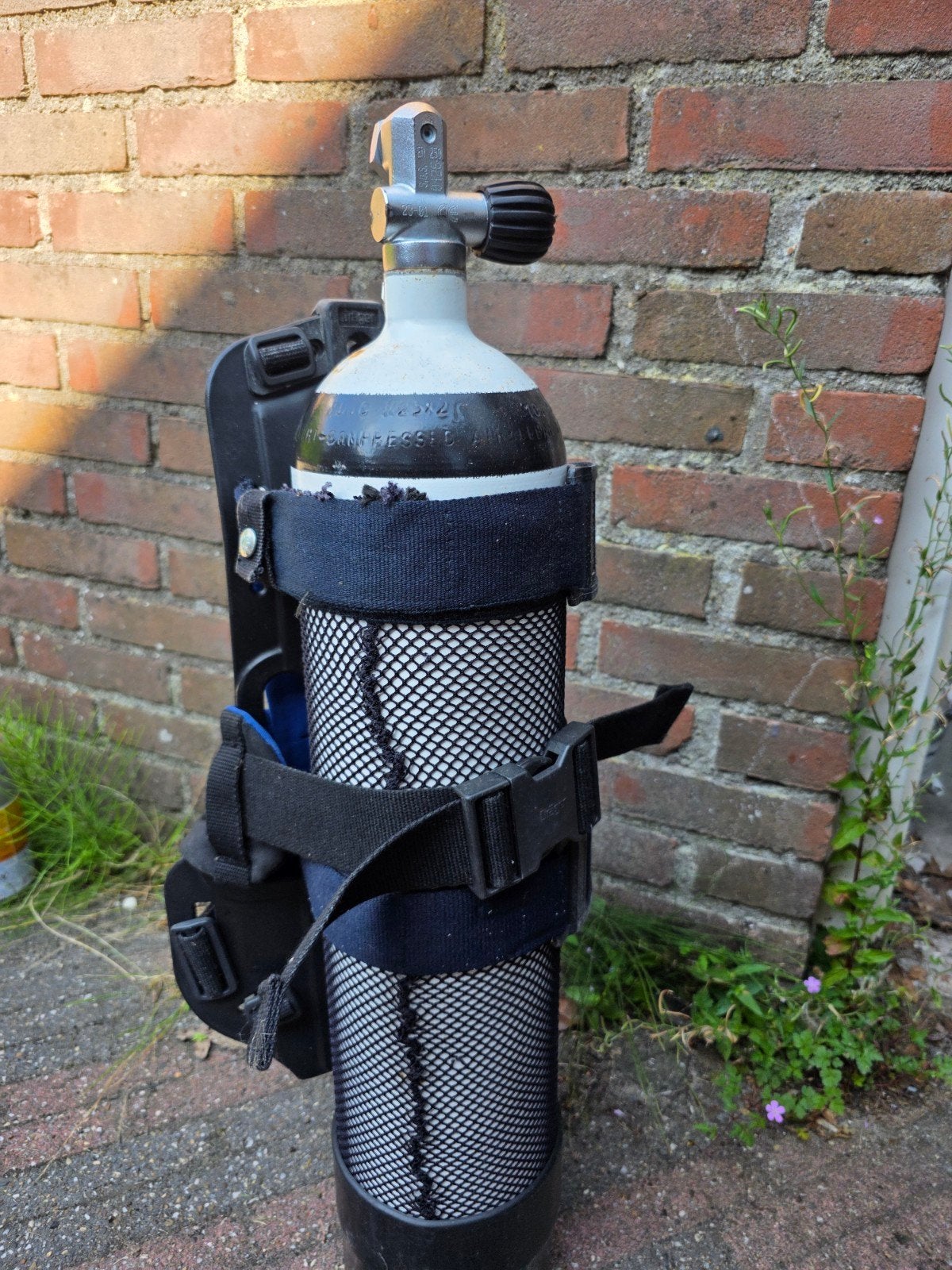 Duikfles 7 liter 300 bar met harnas TEAB, Watersport en Boten, Duiken, Ophalen, Duikfles